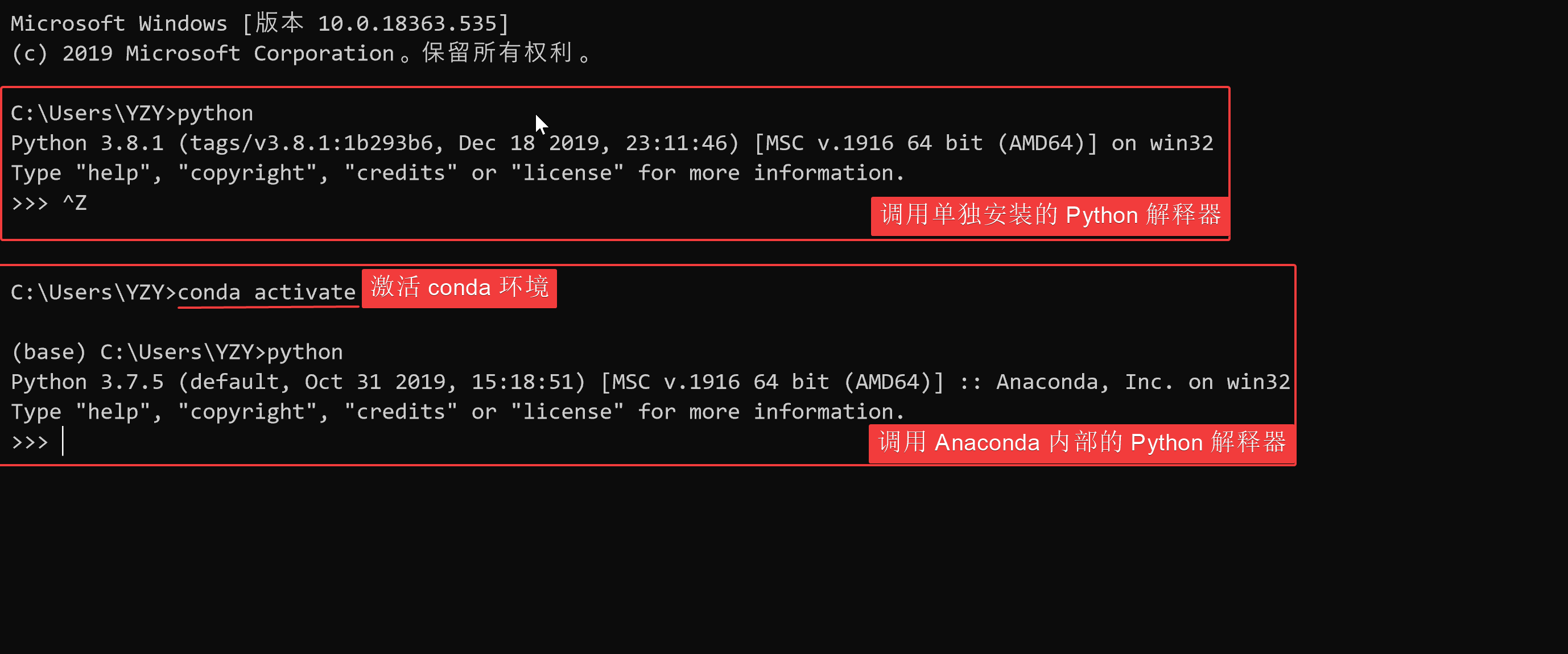 python-vs-conda-python